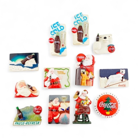 Vintage Coca Cola Coke Refrigerator Magnets Lot of 12​ - Picture 1 of 3